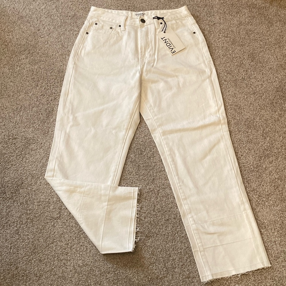 EVIDNT ESSEN RELAXED Raw Hem Ankle Jeans NWT